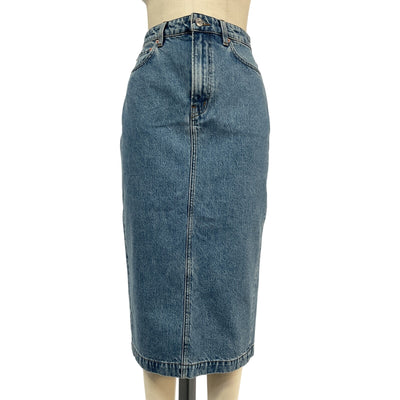 Grlfrnd Denim Blue Robin Skirt Size 28