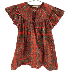 Ulla Johnson Ruffled Multicolor Kosta Top Size 0