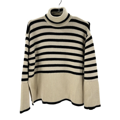 Toteme Chunky Multicolor Signature Stripe Size XXS Wool Blend Sweater