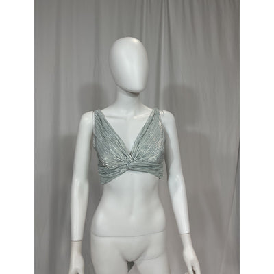 Sabina Musayev x Revolve 'Savannah' Silver Top Size S - NWT