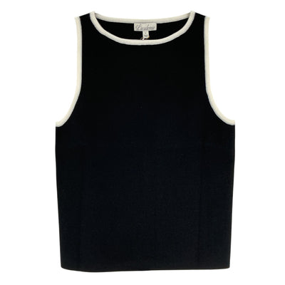 L'Academie Knit Black Lida Tank Top Size L