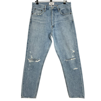 Agolde Distressed Blue Jamie High Rise Denim Jeans Size 28