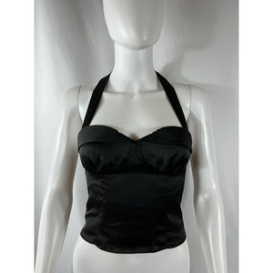 Reformation 'Larisa' Black Acetate Top Size 0