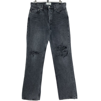 Agolde Distressed Black Lana Denim Jeans Size 29