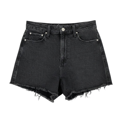 Paige Distressed Black Noella Denim Shorts Size 26