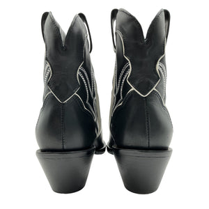 Reformation Sleek Black Otto Western Boots Size 6.5