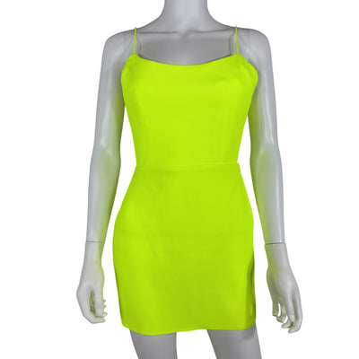 Alex Perry Vivid Yellow Cayde Singlet Mini Dress Size US 4 / UK 8