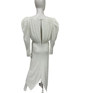 Ronny Kobo Sequined White Astrid Size M Dress