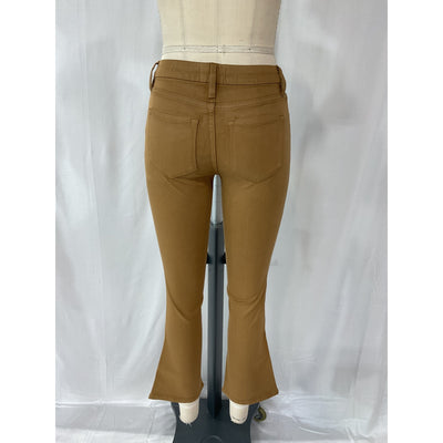 Frame 'Le' Brown Crop Mini Boot Coated Denim Jeans Size 25