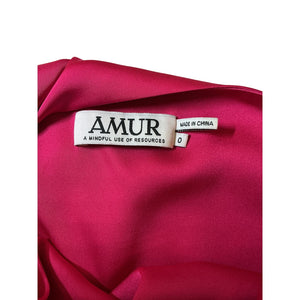 Amur Draped Fuchsia Deena Dress Size 0