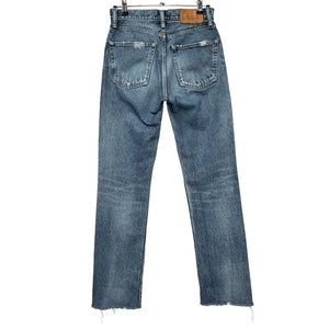 Moussy Distressed Blue Sundown Straight Denim Jeans Size 23