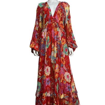 Farm Rio Floral Multicolor Hudson Maxi Dress Size M