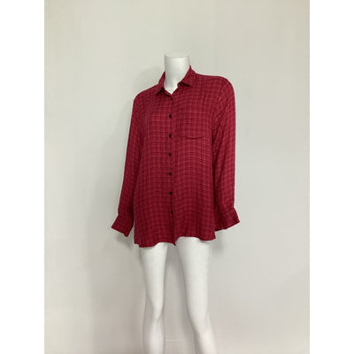 Hatch 'The Boyfriend' Red Button Shirt Size S