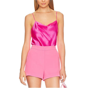 Cinq à Sept Satin Pink Marta Camisole Size S