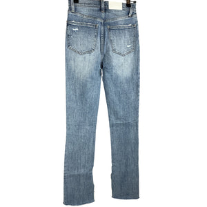 Pistola Distressed Denim Colleen High Rise Slim Boot Gramercy Denim Jeans Size 24