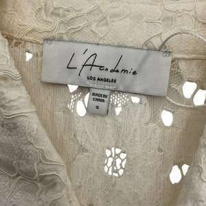 L'Academie Lace Ivory Rowe Mini Dress Size S