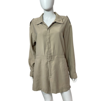 L'Academie Utility Beige Dylan Romper Size L