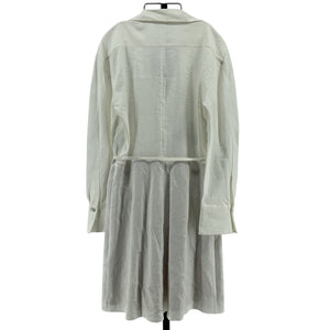 Vince Classic White Belted Linen Blend Shirt Dress Size S NWT