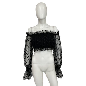 Majorelle Sheer Black Baby Bye Bye Size S Blouse