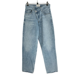 Agolde Relaxed Blue Criss Cross Upsized Denim Jeans Size 24