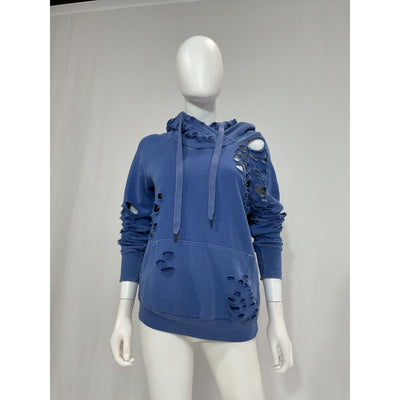 Nsf 'Lisse' Blue Cotton Blend Hoodie Size M