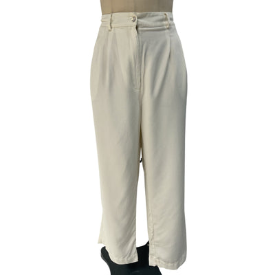 Donni. Relaxed White Pleated Trousers Size L