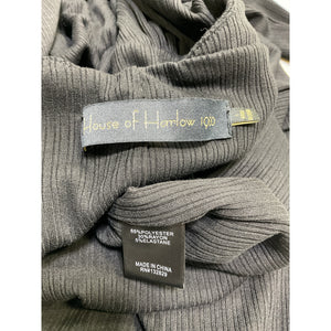 House Of Harlow 1960 Ribbed Black Rahdi Maxi Size L Dress
