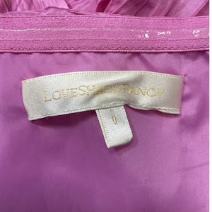 Loveshackfancy Ruched Hot Fuchsia Brenaya Mini Dress Size 0