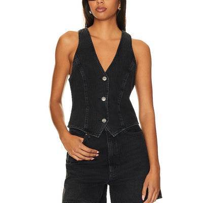 Agolde Classic Black Heller Vest Size M