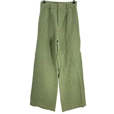 Faithfull The Brand Linen Green Ida Pants Size 4