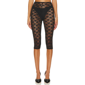 Majorelle 'Cristina' Black Nylon Cropped Pant Size S