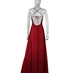 Michael Costello Elegant Red Hoku Gown Size M