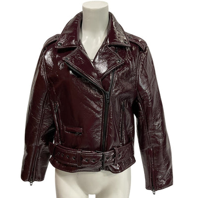 Blank Nyc Crinkled Cherry Picked Moto Jacket Size Medium