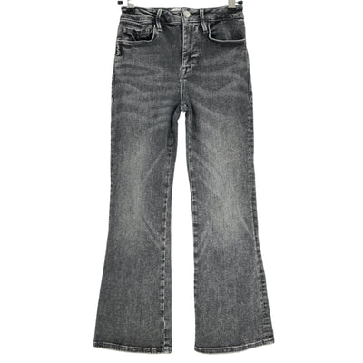 Frame Washed Gray Le One Crop Mini Boot Denim Jeans Size 1