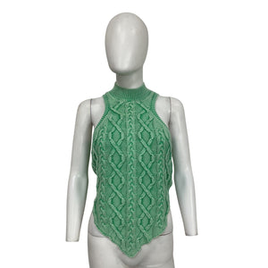Ser O Ya Ribbed Green Mollie Knit Size L / XL Cotton Tank