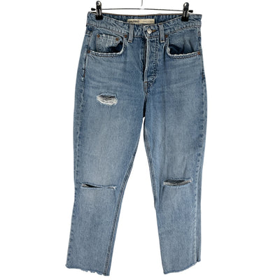 Grlfrnd Distressed Blue Karolina Petite Denim Jeans Size 26