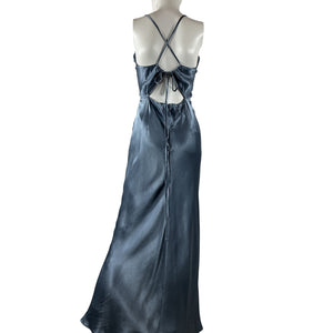 Shona Joy Sleek Blue La Lune Midi Dress Size 6