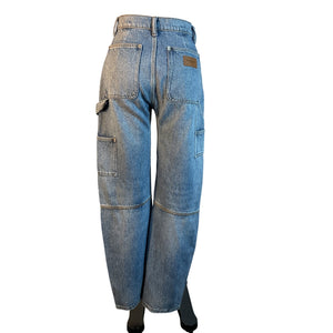 Alexander Wang High Waist Classic Worn Indigo Workwear Denim Jeans Size 25
