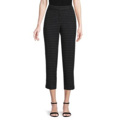 Theory Gingham Cropped Multicolor Treeca Pants Size 6