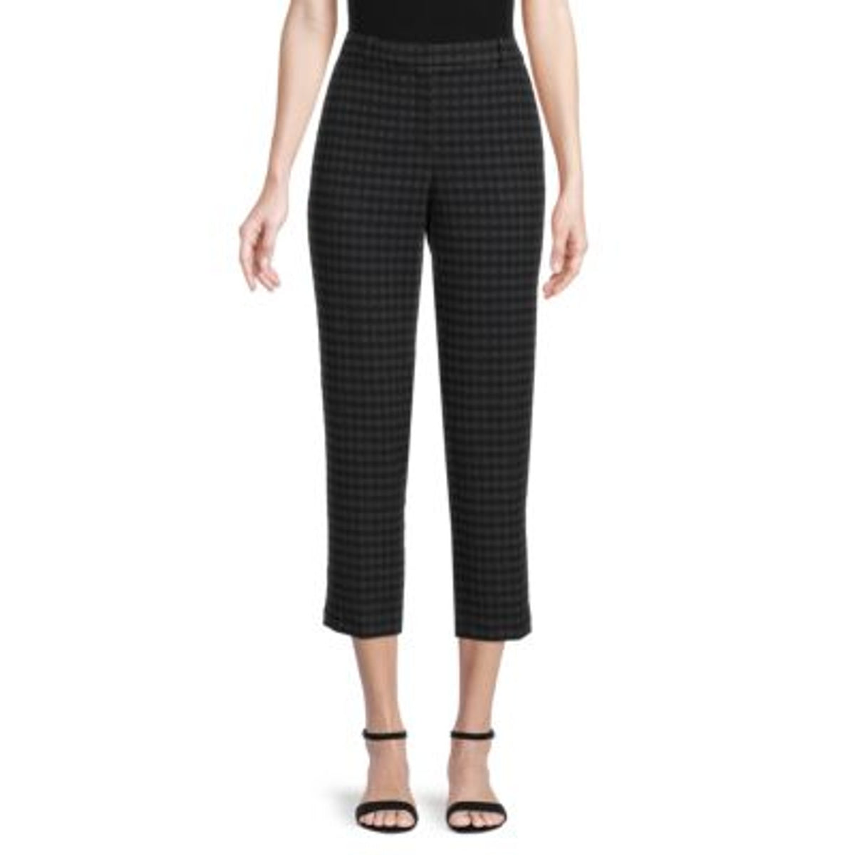 Theory Gingham Cropped Multicolor Treeca Pants Size 6