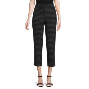 Theory Gingham Cropped Multicolor Treeca Pants Size 6