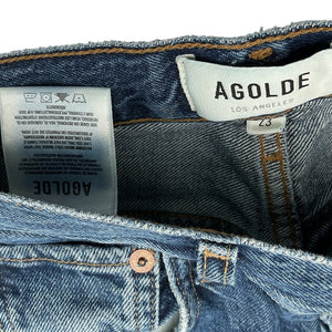 Agolde Vintage Blue Riley Crop Denim Jeans Size 23