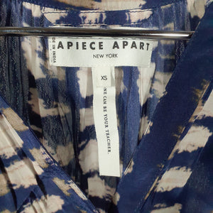 Apiece Apart Printed Navy Mitte Mini Size X Small Dress