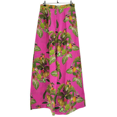 Borgo De Nor Vibrant Multicolor Melia Linen Pants Size 12