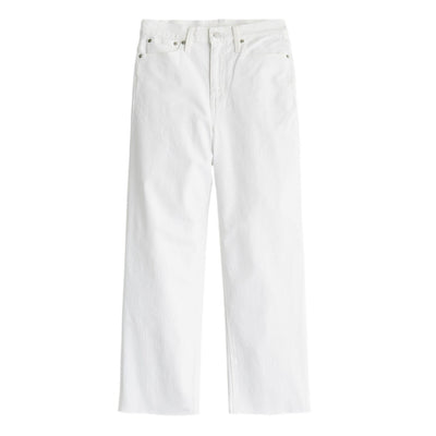 J.Crew Classic White Slim Wide Leg Denim Jeans Size 25 NWT