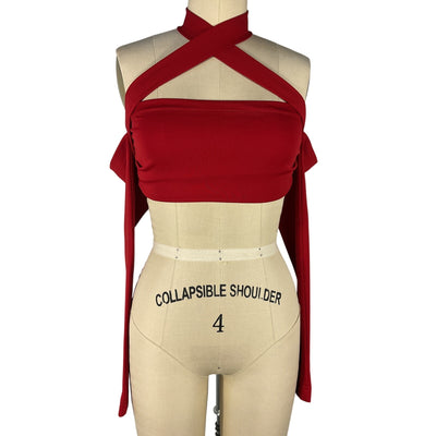 Dolce & Gabbana Chic Red Crisscross Halter Top Size IT 36 / US 0