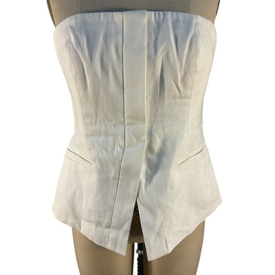 A.L.C. Structured White Renee Bustier Top Size 6