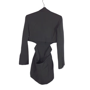 Jacquemus Cutout Wool Black Bari Mini Dress Size 36 EU / US 4
