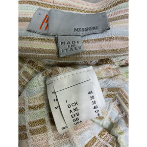 M Missoni Striped Multicolor Strapless Top Size 8