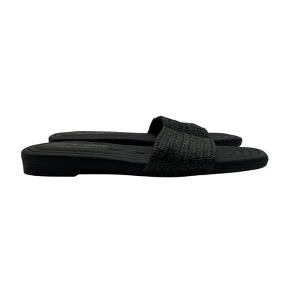 Rag & Bone Woven Black Ellie Slides Size 7.5 US / 37.5 EU